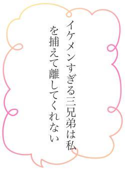 イケメンすぎる三兄弟は私を捕えて離してくれない